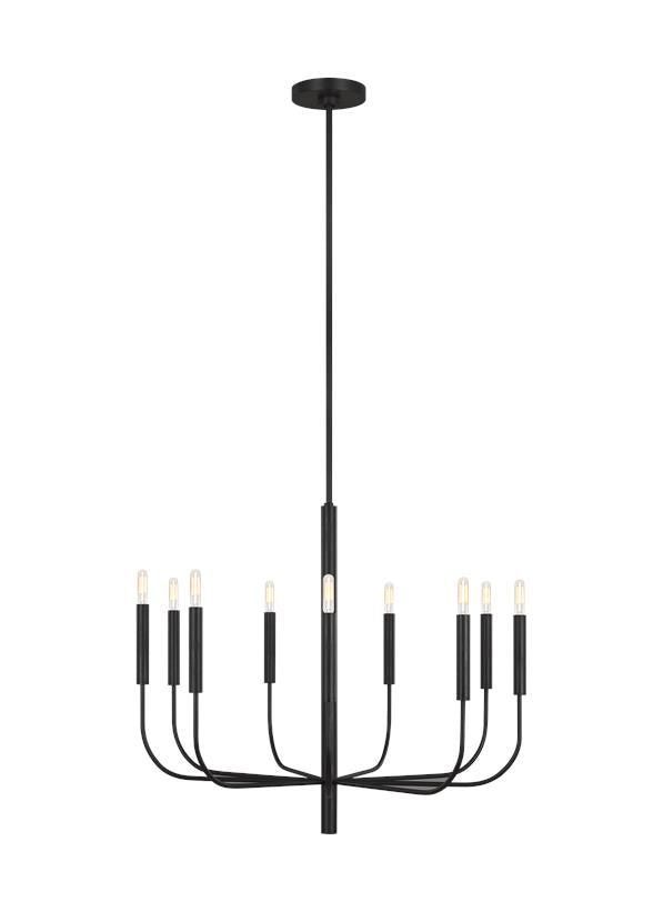 Visual Comfort Studio Ellen DeGeneres Brianna Medium Chandelier in Aged Iron EC1009AI