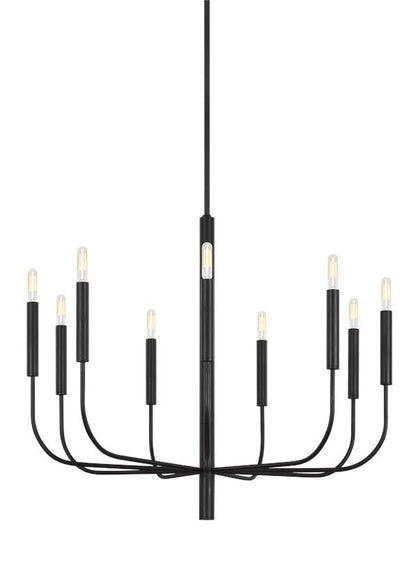 Visual Comfort Studio Ellen DeGeneres Brianna Medium Chandelier in Aged Iron EC1009AI