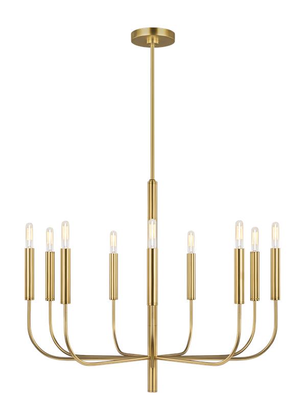 Visual Comfort Studio Ellen DeGeneres Brianna Medium Chandelier in Burnished Brass EC1009BBS