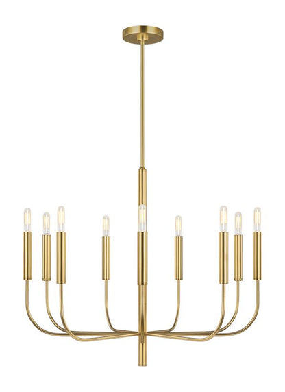 Visual Comfort Studio Ellen DeGeneres Brianna Medium Chandelier in Burnished Brass EC1009BBS