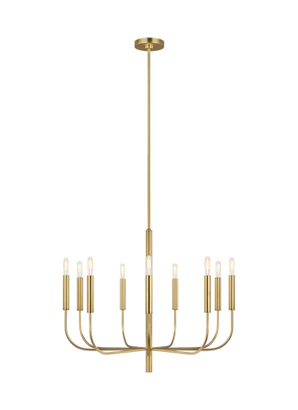 Visual Comfort Studio Ellen DeGeneres Brianna Medium Chandelier in Burnished Brass EC1009BBS