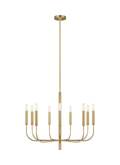 Visual Comfort Studio Ellen DeGeneres Brianna Medium Chandelier in Burnished Brass EC1009BBS