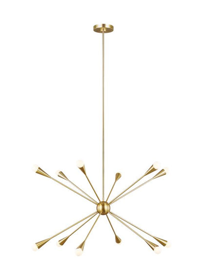 Visual Comfort Studio Ellen DeGeneres Jax Large Chandelier in Burnished Brass EC10312BBS