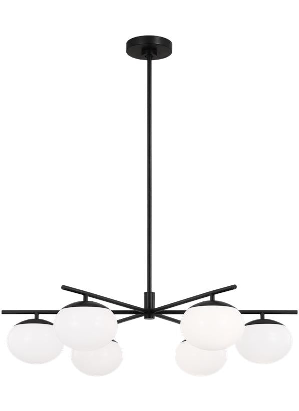 Visual Comfort Studio Ellen DeGeneres Lune Large Chandelier in Aged Iron EC1246AI