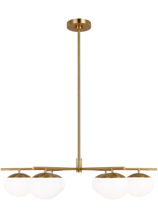 Visual Comfort Studio Ellen DeGeneres Lune Large Chandelier in Burnished Brass EC1246BBS