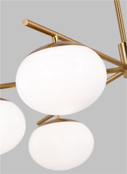 Visual Comfort Studio Ellen DeGeneres Lune Large Chandelier in Burnished Brass EC1246BBS