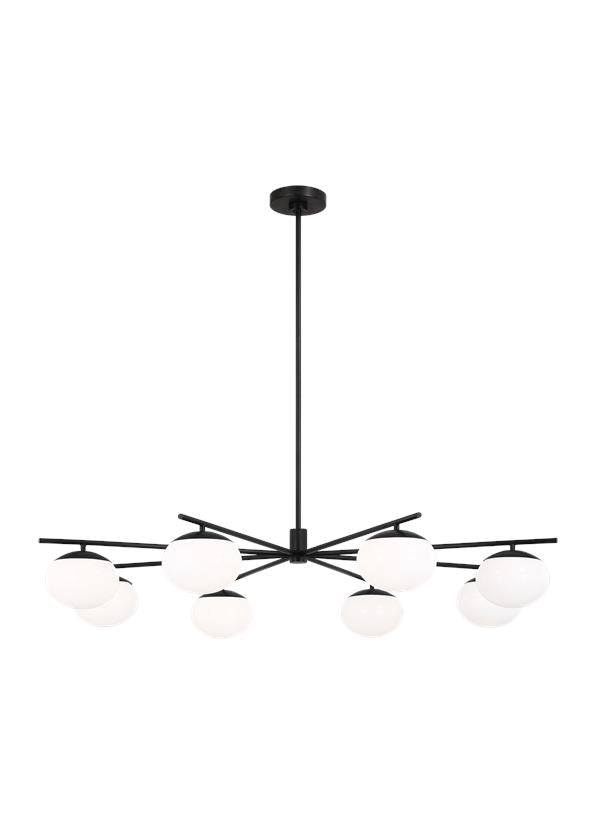 Visual Comfort Studio Ellen DeGeneres Lune Extra Large Chandelier in Aged Iron EC1258AI