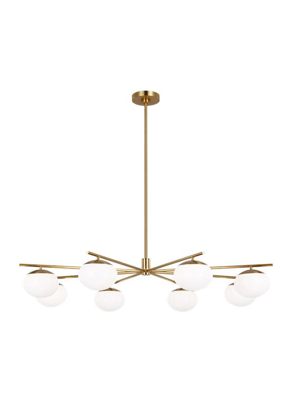 Visual Comfort Studio Ellen DeGeneres Lune Extra Large Chandelier in Burnished Brass EC1258BBS