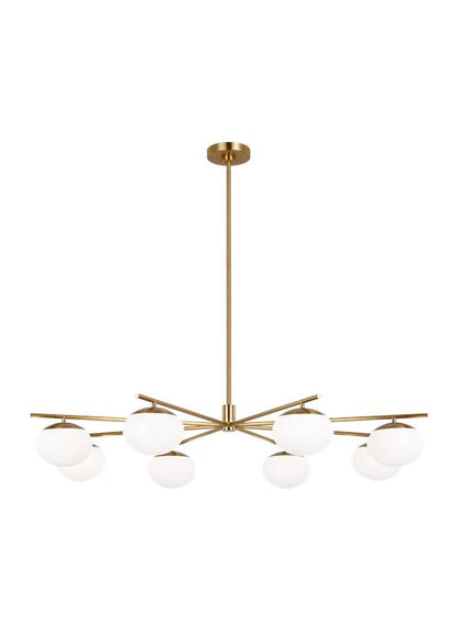 Visual Comfort Studio Ellen DeGeneres Lune Extra Large Chandelier in Burnished Brass EC1258BBS