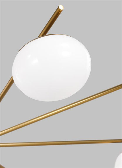 Visual Comfort Studio Ellen DeGeneres Lune Extra Large Chandelier in Burnished Brass EC1258BBS