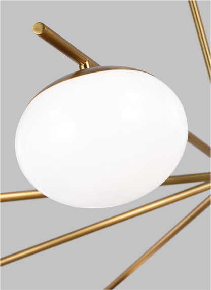 Visual Comfort Studio Ellen DeGeneres Lune Extra Large Chandelier in Burnished Brass EC1258BBS