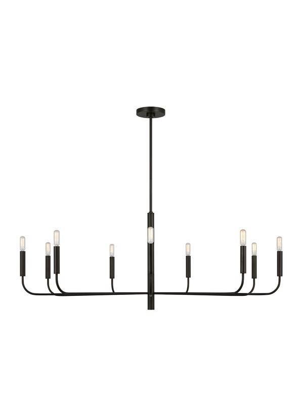 Visual Comfort Studio Ellen DeGeneres Brianna Wide Chandelier in Aged Iron EC1319AI