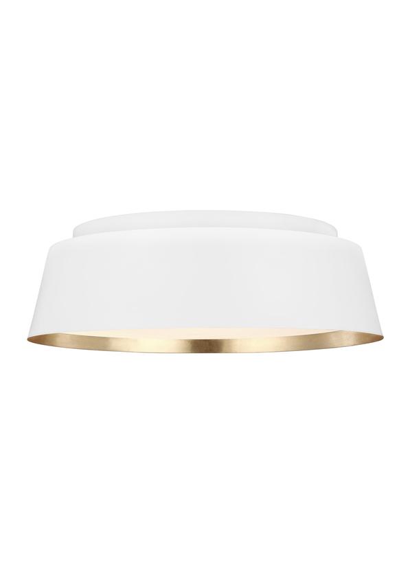 Visual Comfort Studio Ellen DeGeneres Asher Medium Flush Mount in Matte White EF1003MWT