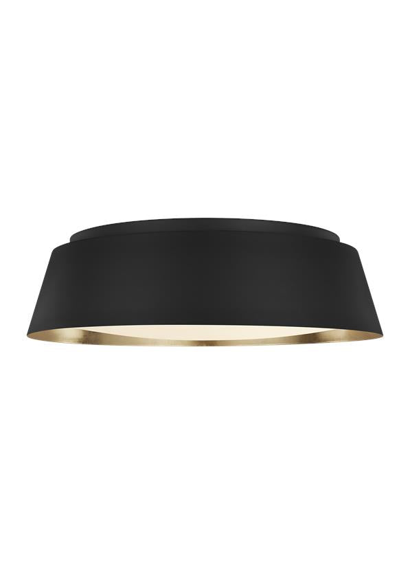 Visual Comfort Studio Ellen DeGeneres Asher Large Flush Mount in Midnight Black EF1005MBK