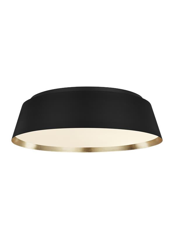 Visual Comfort Studio Ellen DeGeneres Asher Large Flush Mount in Midnight Black EF1005MBK