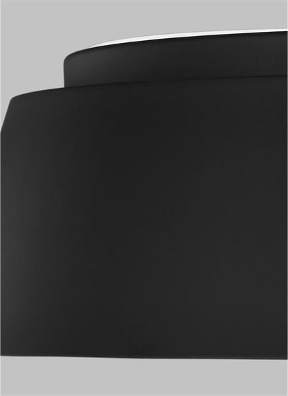 Visual Comfort Studio Ellen DeGeneres Asher Large Flush Mount in Midnight Black EF1005MBK