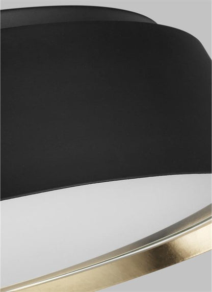 Visual Comfort Studio Ellen DeGeneres Asher Large Flush Mount in Midnight Black EF1005MBK