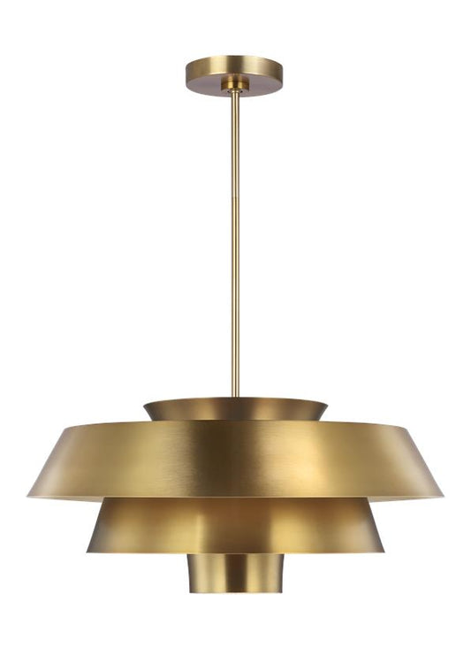 Visual Comfort Studio Ellen DeGeneres Brisbin Large Pendant in Burnished Brass EP1081BBS