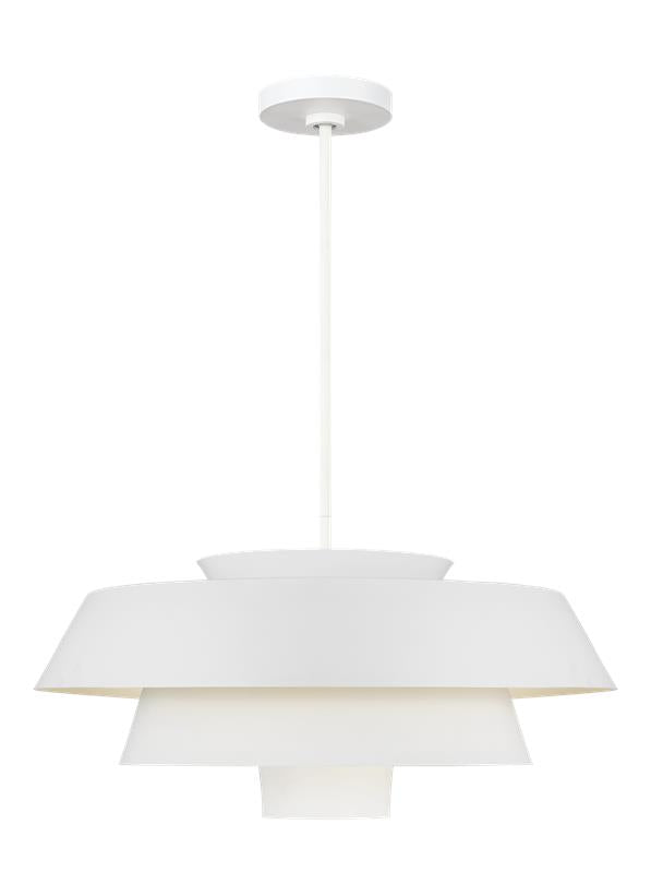 Visual Comfort Studio Ellen DeGeneres Brisbin Large Pendant in Matte White EP1081MWT