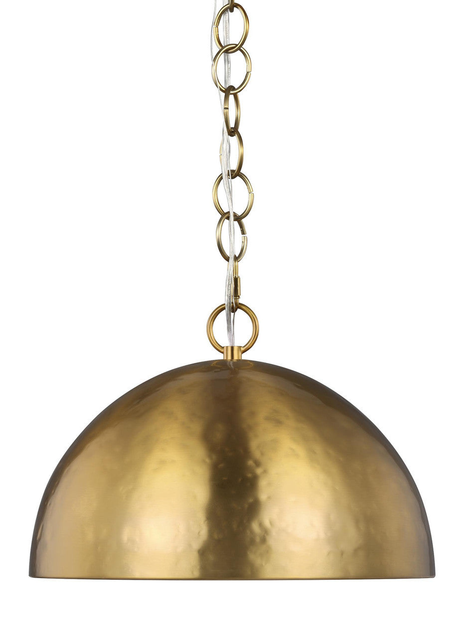 OPEN BOX NEW: Visual Comfort Studio Ellen DeGeneres Whare Mid-Century 1 Light Pendant in Burnished Brass EP1241BBS