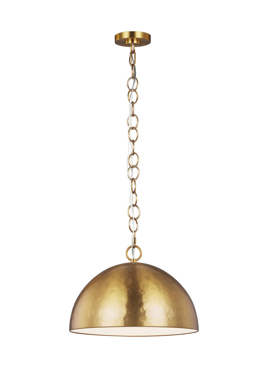 OPEN BOX NEW: Visual Comfort Studio Ellen DeGeneres Whare Mid-Century 1 Light Pendant in Burnished Brass EP1241BBS