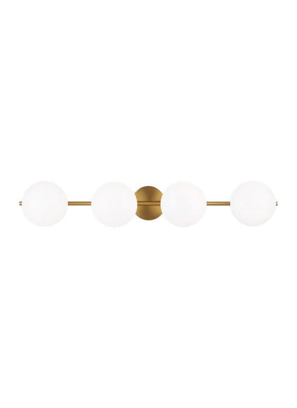 Visual Comfort Studio Ellen DeGeneres Lune 4 - Light Vanity in Burnished Brass EV1014BBS