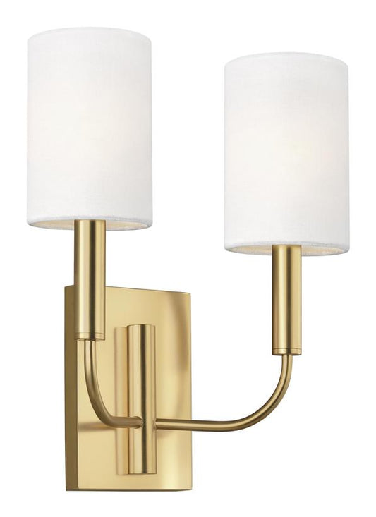 Visual Comfort Studio Ellen DeGeneres Brianna Double Sconce in Burnished Brass EW1002BBS