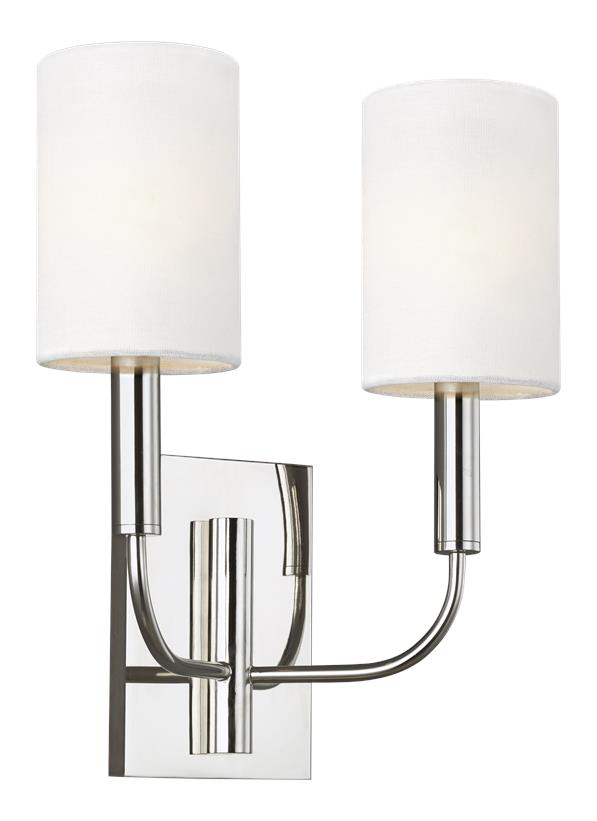 Visual Comfort Studio Ellen DeGeneres Brianna Double Sconce in Polished Nickel EW1002PN