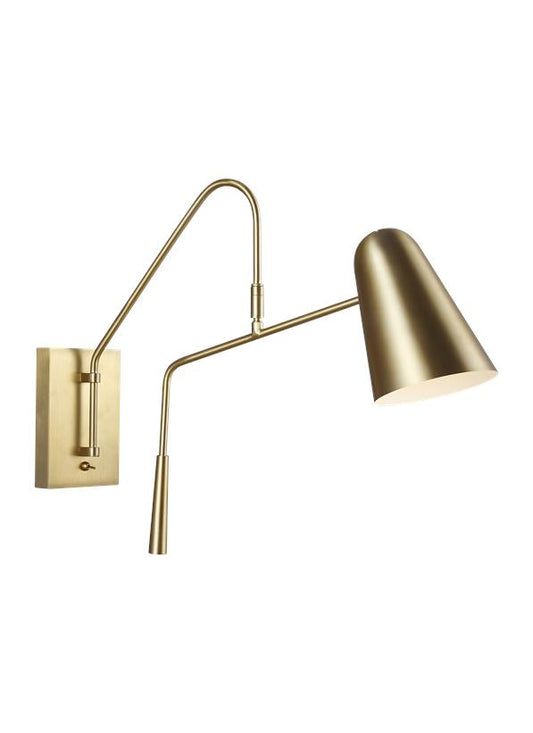 Visual Comfort Studio Ellen DeGeneres Simon Task Sconce in Burnished Brass EW1041BBS