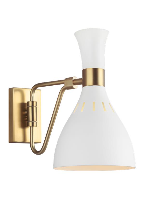 Visual Comfort Studio Ellen DeGeneres Joan Task Sconce in Matte White EW1061MWT