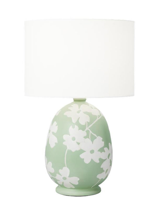 Visual Comfort Studio Hable Lila Table Lamp in Semi Matte Green HT1001WLSMG1