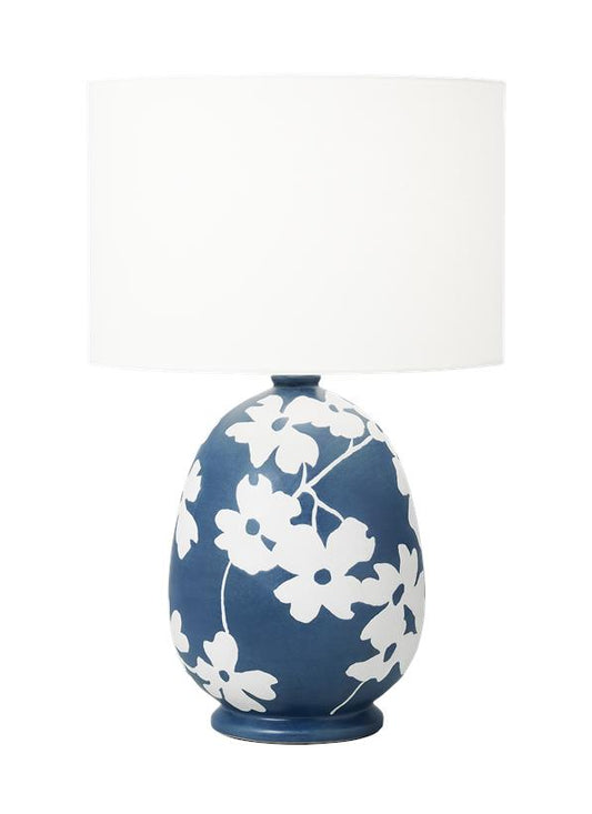 Visual Comfort Studio Hable Lila Table Lamp in Semi Matte Navy Blue HT1001WLSMNB1