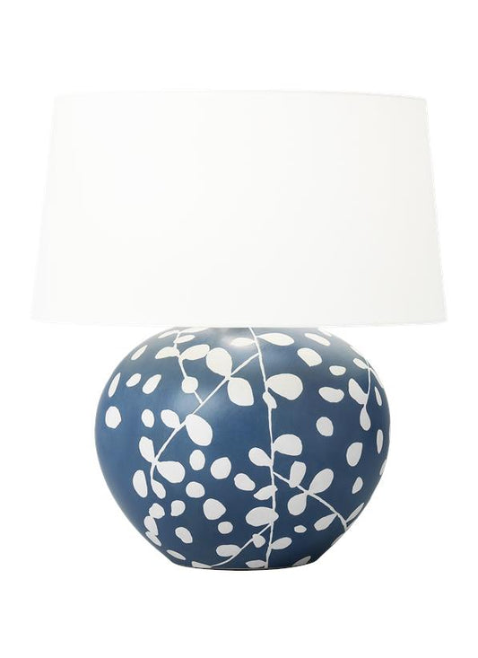 Visual Comfort Studio Hable Nan Table Lamp in Semi Matte Navy Blue HT1011WLSMNB1