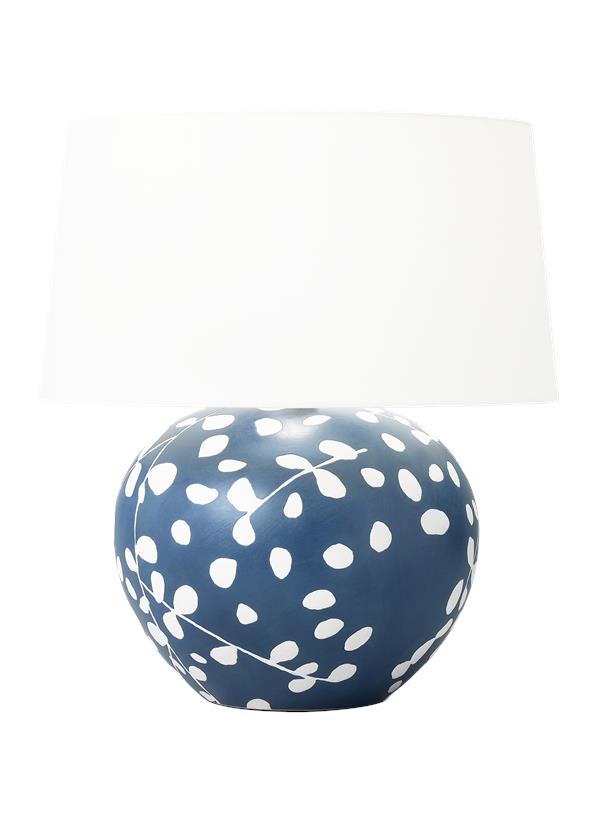 Visual Comfort Studio Hable Nan Table Lamp in Semi Matte Navy Blue HT1011WLSMNB1