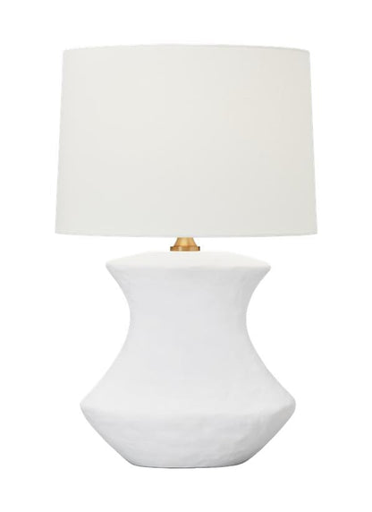 Visual Comfort Studio Hable Bone Table Lamp in Matte White Ceramic HT1021MWC1