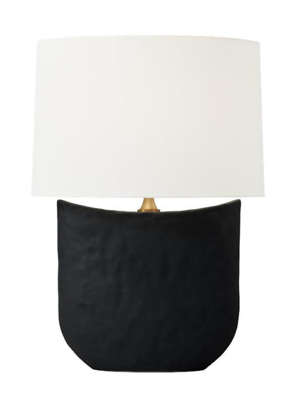 Visual Comfort Studio Hable Cenotes Table Lamp in Rough Black Ceramic HT1031RBC1