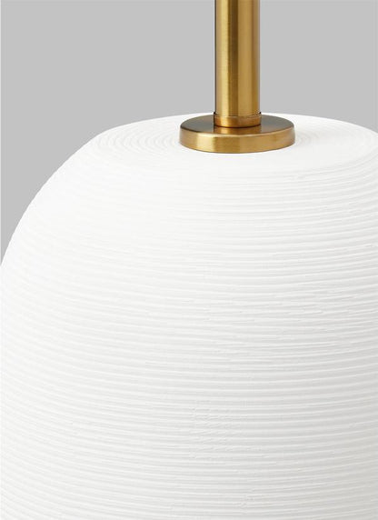 Visual Comfort Studio Hable Fanny Slim Table Lamp in Matte White Ceramic HT1061MWC1