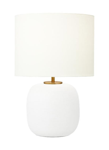 Visual Comfort Studio Hable Fanny Wide Table Lamp in Matte White Ceramic HT1071MWC1