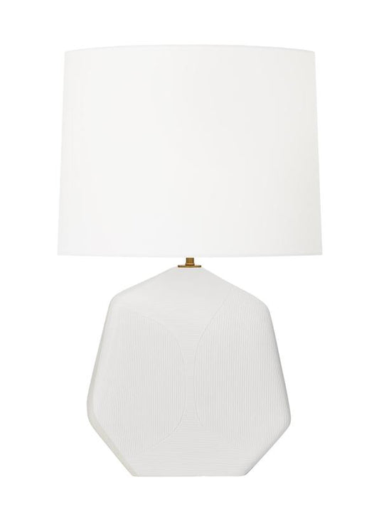 Visual Comfort Studio Hable Tallulah Medium Table Lamp in Matte White Ceramic HT1121MWC1