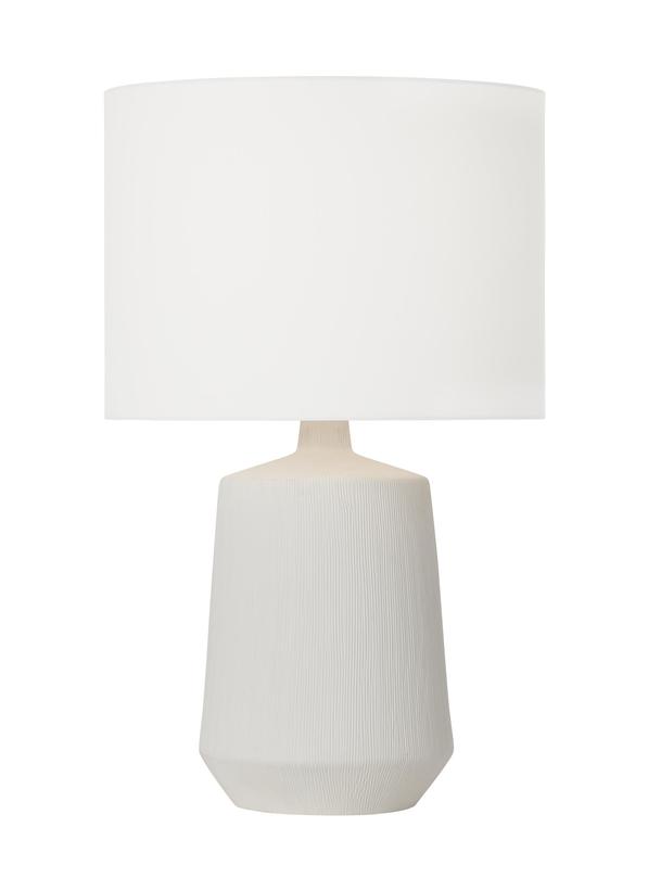 Visual Comfort Studio Hable Panola Medium Table Lamp in Matte White Ceramic HT1131MWC1