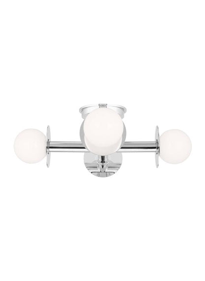 Visual Comfort Studio Kelly Wearstler Nodes Semi-Flush Mount in Polished Nickel KF1034PN