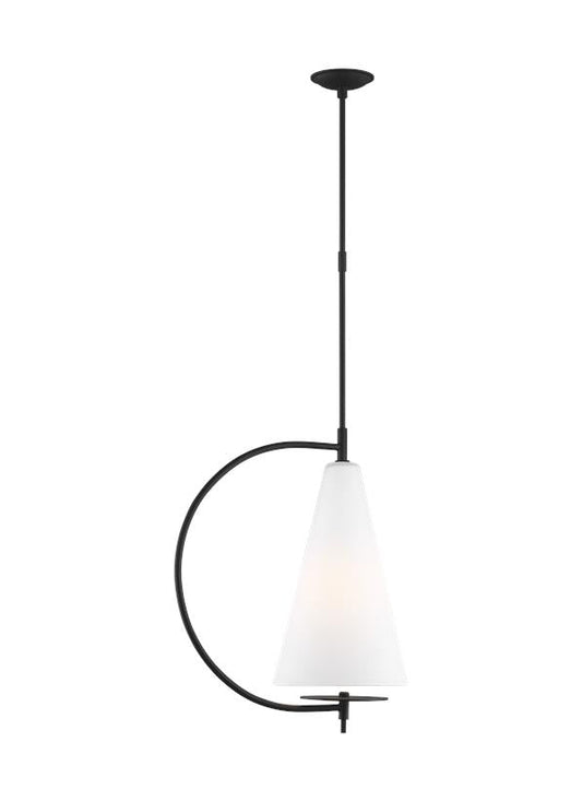 Visual Comfort Studio Kelly Wearstler Gesture Tall Pendant in Midnight Black KP1041MBK