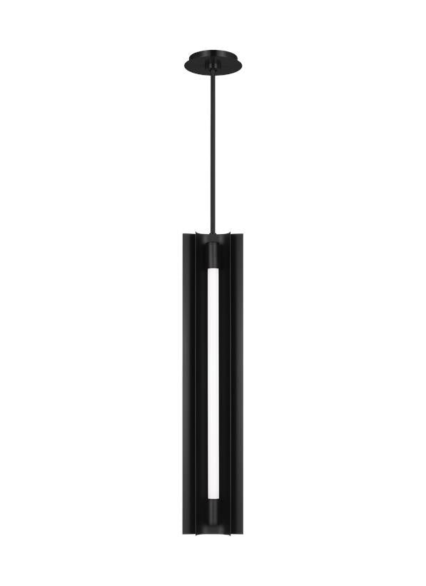 Visual Comfort Studio Kelly Wearstler Carson Four Light Narrow Pendant in Midnight Black KP1084MBK