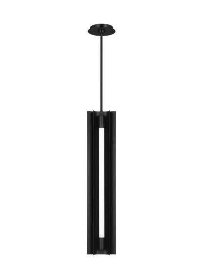 Visual Comfort Studio Kelly Wearstler Carson Four Light Narrow Pendant in Midnight Black KP1084MBK