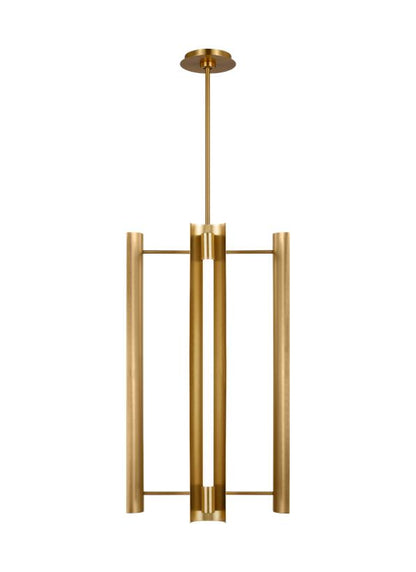 Visual Comfort Studio Kelly Wearstler Carson Four Light Pendant in Burnished Brass KP1104BBS