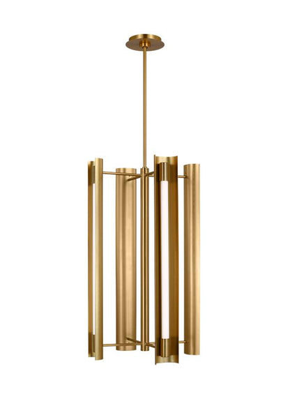 Visual Comfort Studio Kelly Wearstler Carson Four Light Pendant in Burnished Brass KP1104BBS