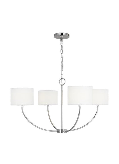 Visual Comfort Studio kate spade new york Sawyer Small Chandelier in Polished Nickel KSC1034PN