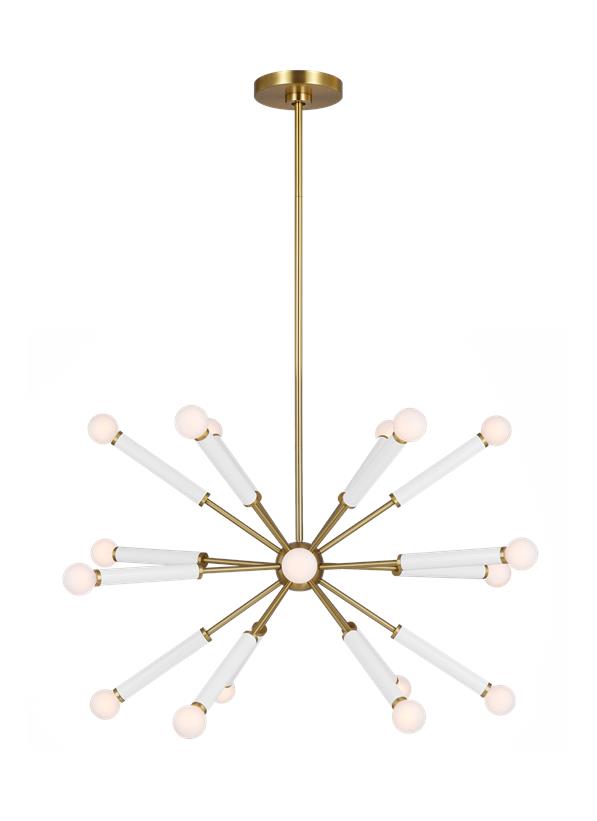 Visual Comfort Studio kate spade new york Monroe Full Chandelier in Burnished Brass KSC10518BBSGW