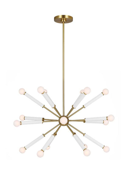 Visual Comfort Studio kate spade new york Monroe Full Chandelier in Burnished Brass KSC10518BBSGW