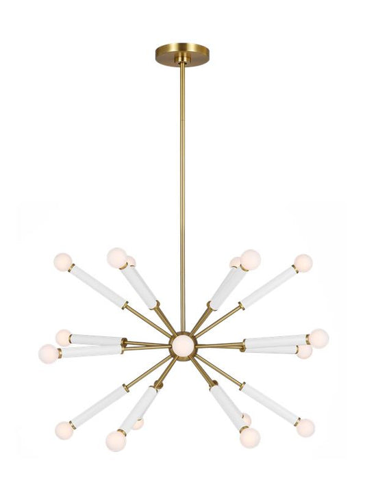 Visual Comfort Studio kate spade new york Monroe Full Chandelier in Burnished Brass KSC10518BBSGW